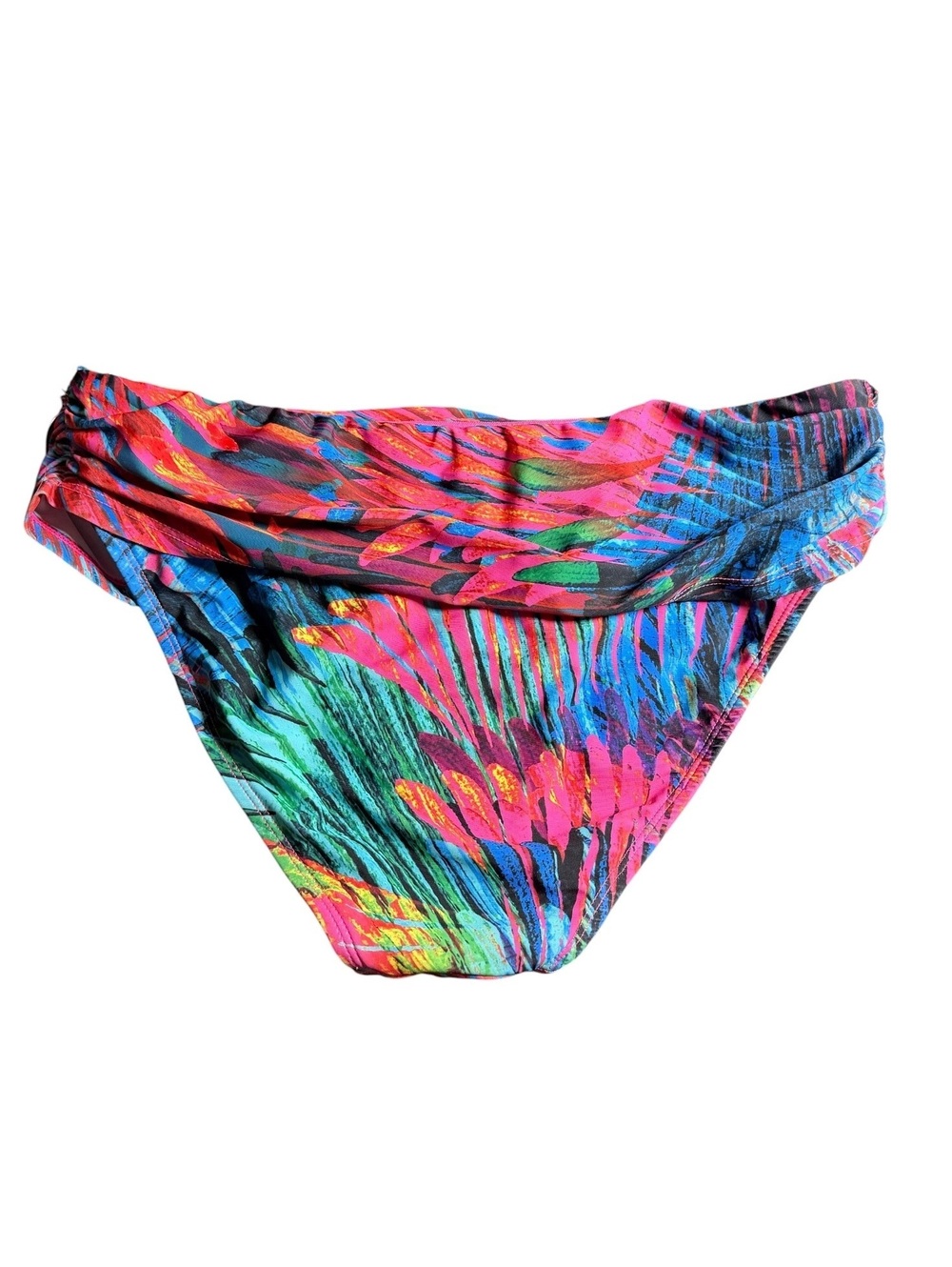 BLEU ROD BEATTIE tropical printed Wild Thing Sarong Hipster Bikini Bottom Sz 10 - Picture 2 of 6